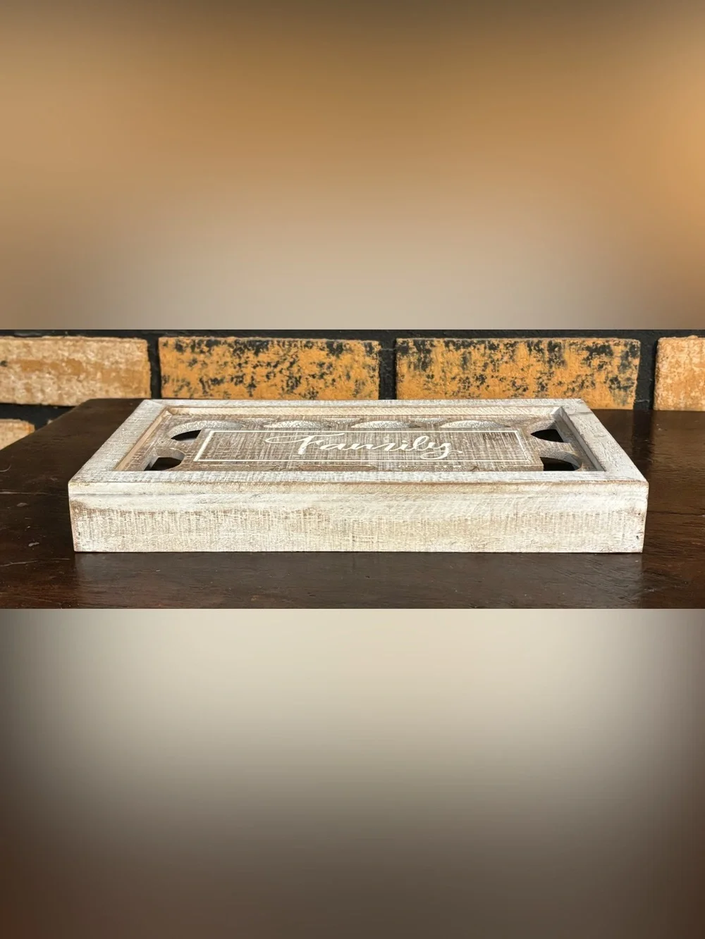 Rustic White 'Family' Cutout Wooden Wall Decor